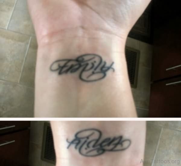 Wrist Ambigram Tattoo