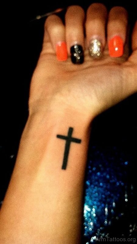 Wrist Cross Tattoo Image