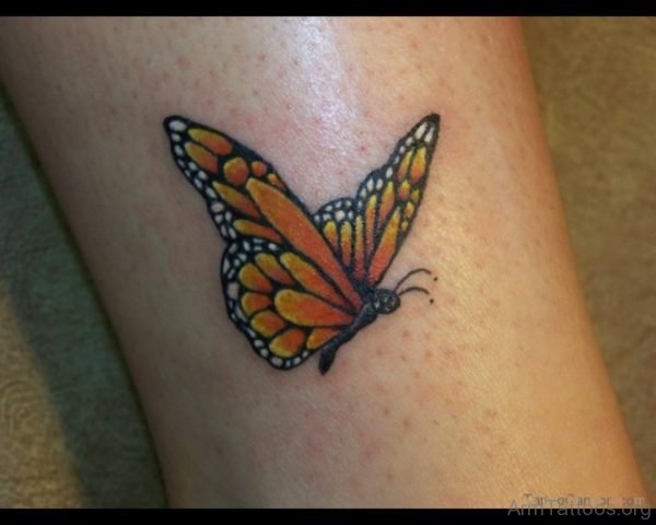 Yellow Butterfly Tattoo Ono Fore Arm