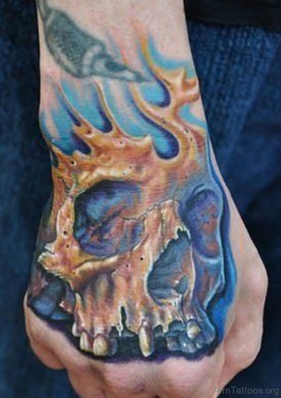 Yellow Skull Tattoo