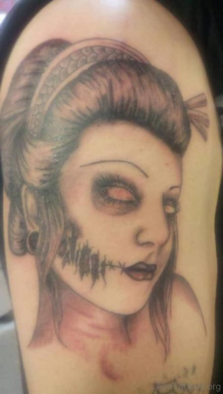 Zombie Geisha Tattoo Design