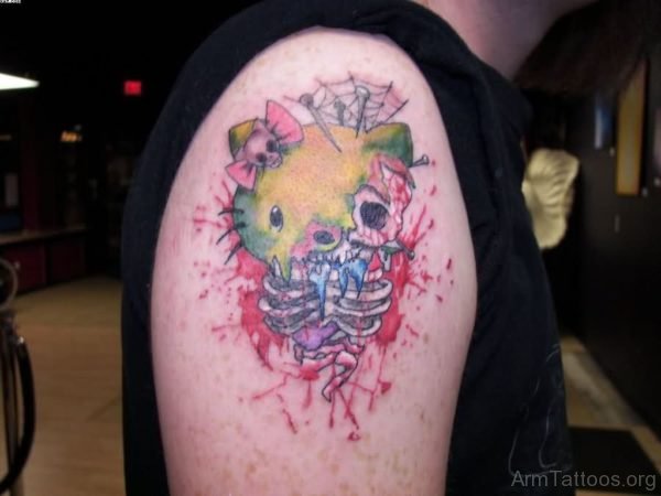 Zombie Hello Kitty Tattoo 