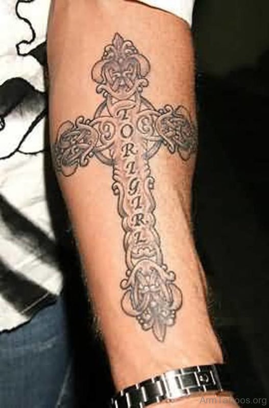 Celtic Cross Tattoo On Arm
